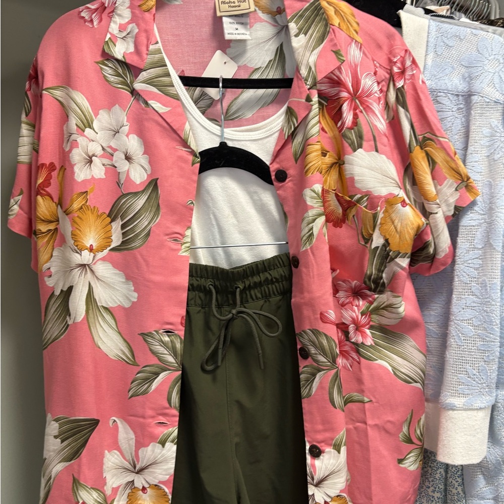 Floral Pink Button Down Shirt